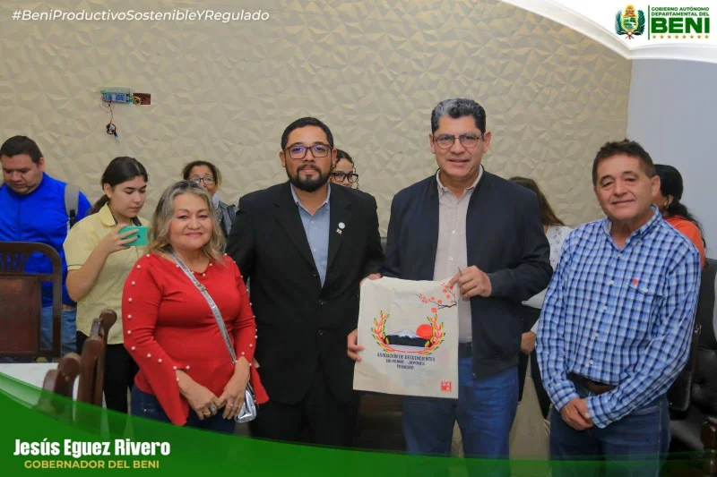 GOBERNACIÓN DEL BENI Y ASOCIACIÓN DE DESCENDIENTES BOLIVIANO-JAPONES ARTICULAN ACCIONES PARA IMPULSAR BECAS Y PROYECTOS DE DESARROLLO